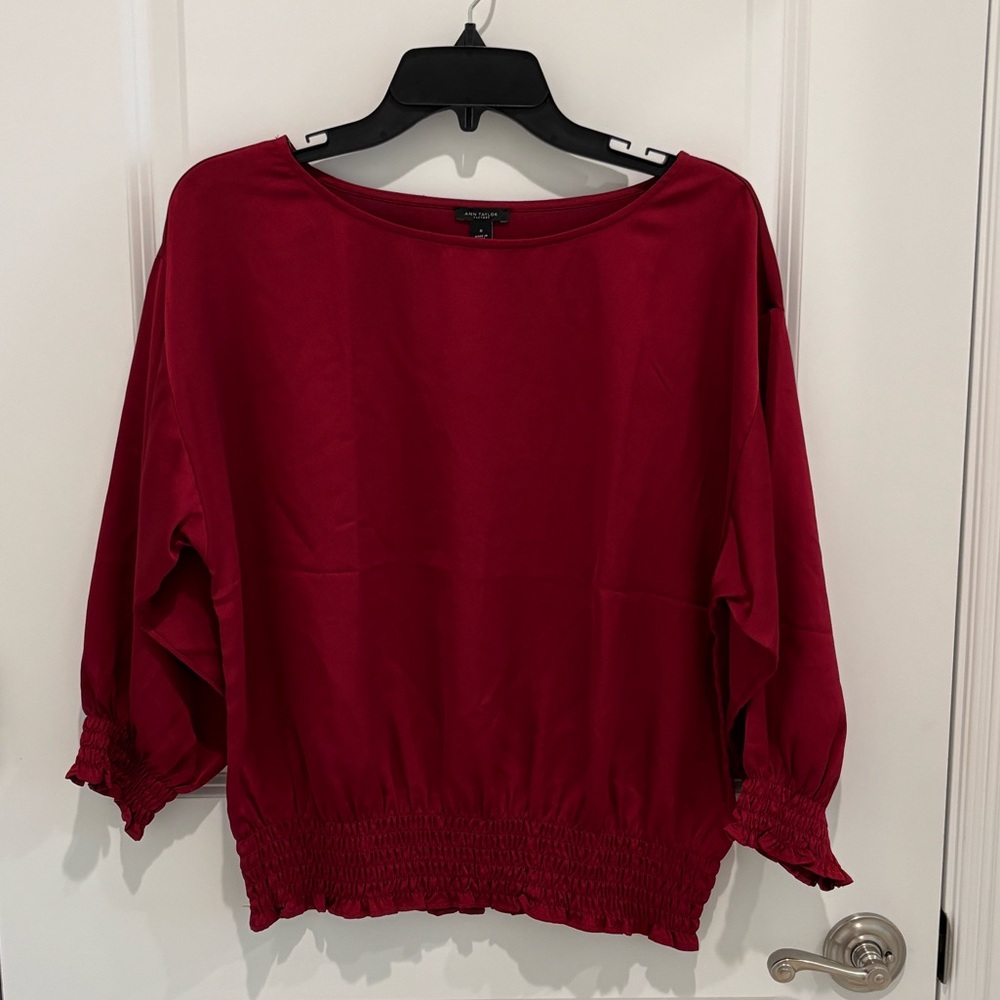 Ann Taylor Ruby Red Blouse